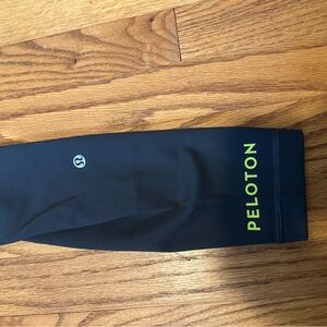 Lululemon Black Leggings with Neon Yellow Logo
